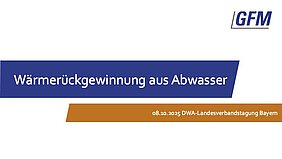Vortrag über Abwasserwärme